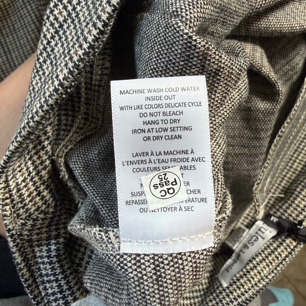 Jules & Leopold Houndstooth Leggings Brown Black Plaid Slim Pants JQ26566CHU New - Picture 5 of 12